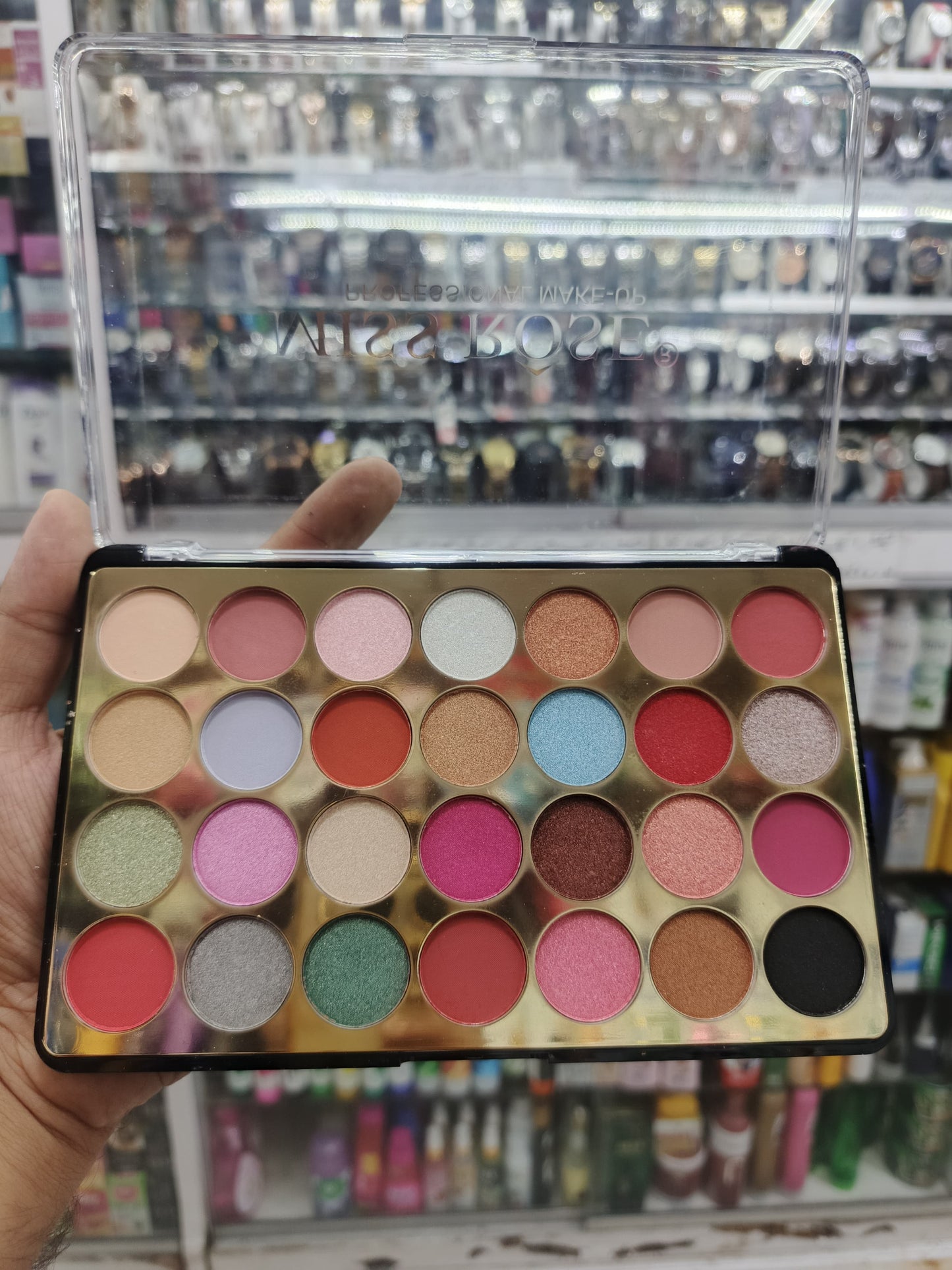 Miss rose, 28 color eye shadow palette, limited edition, (BROWN)