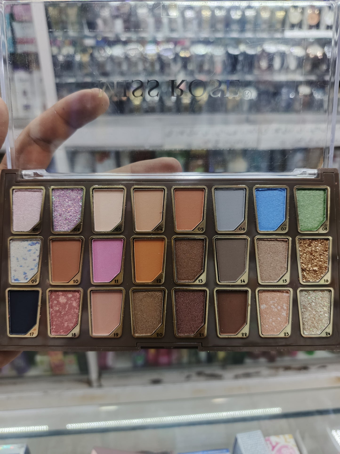Miss rose, 24 color eye shadow palette (BROWN)