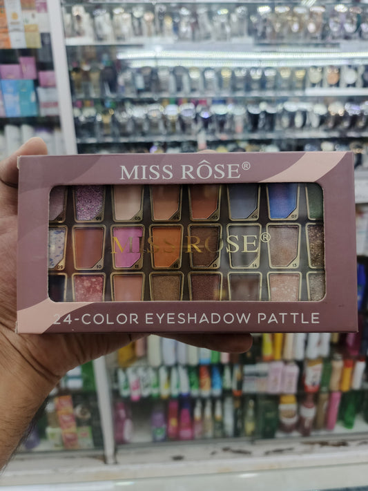 Miss rose, 24 color eye shadow palette (BROWN)