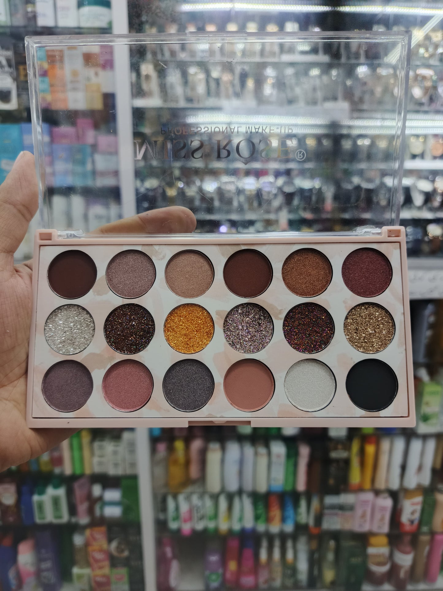 Miss rose, 12 color eyeshado & 6 color glitter