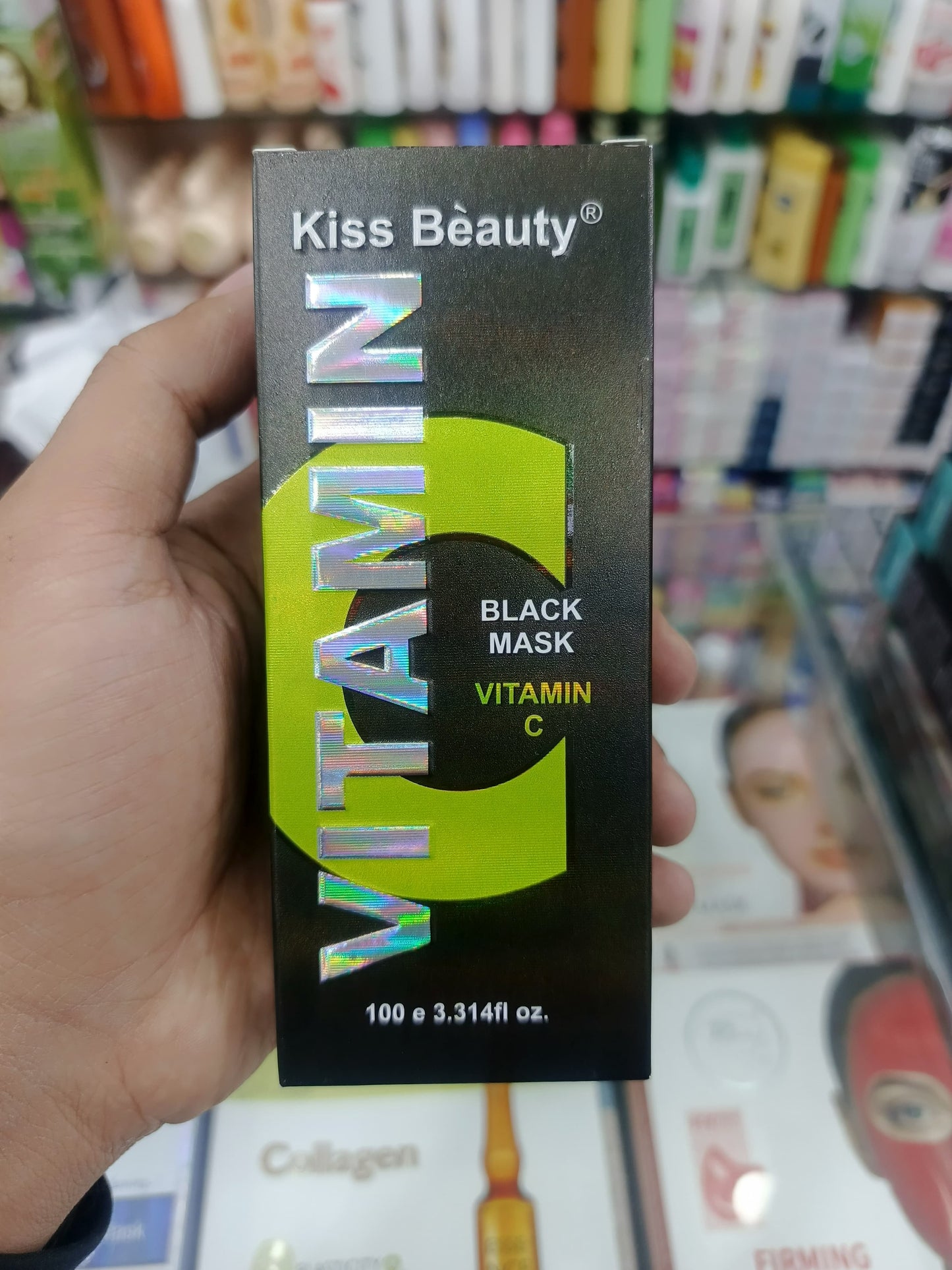 Kiss beauty, black mask, Vitamin C, 100gm