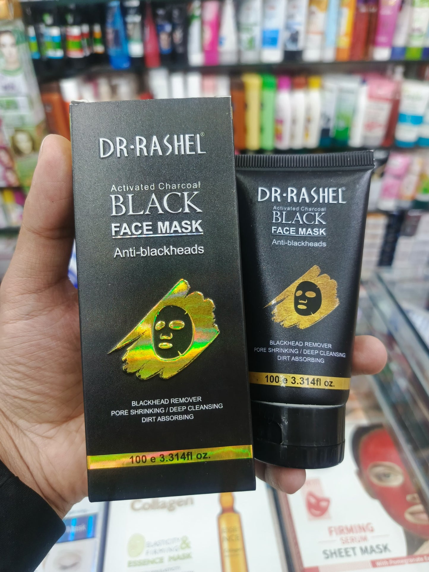 Dr-rashel, black mask, Charcoal, 100gm