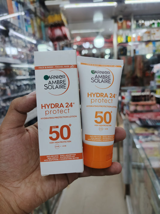 Garnier, Ambre solaire, hydra 24H protect, sunblock,sunscreen, SPF-50