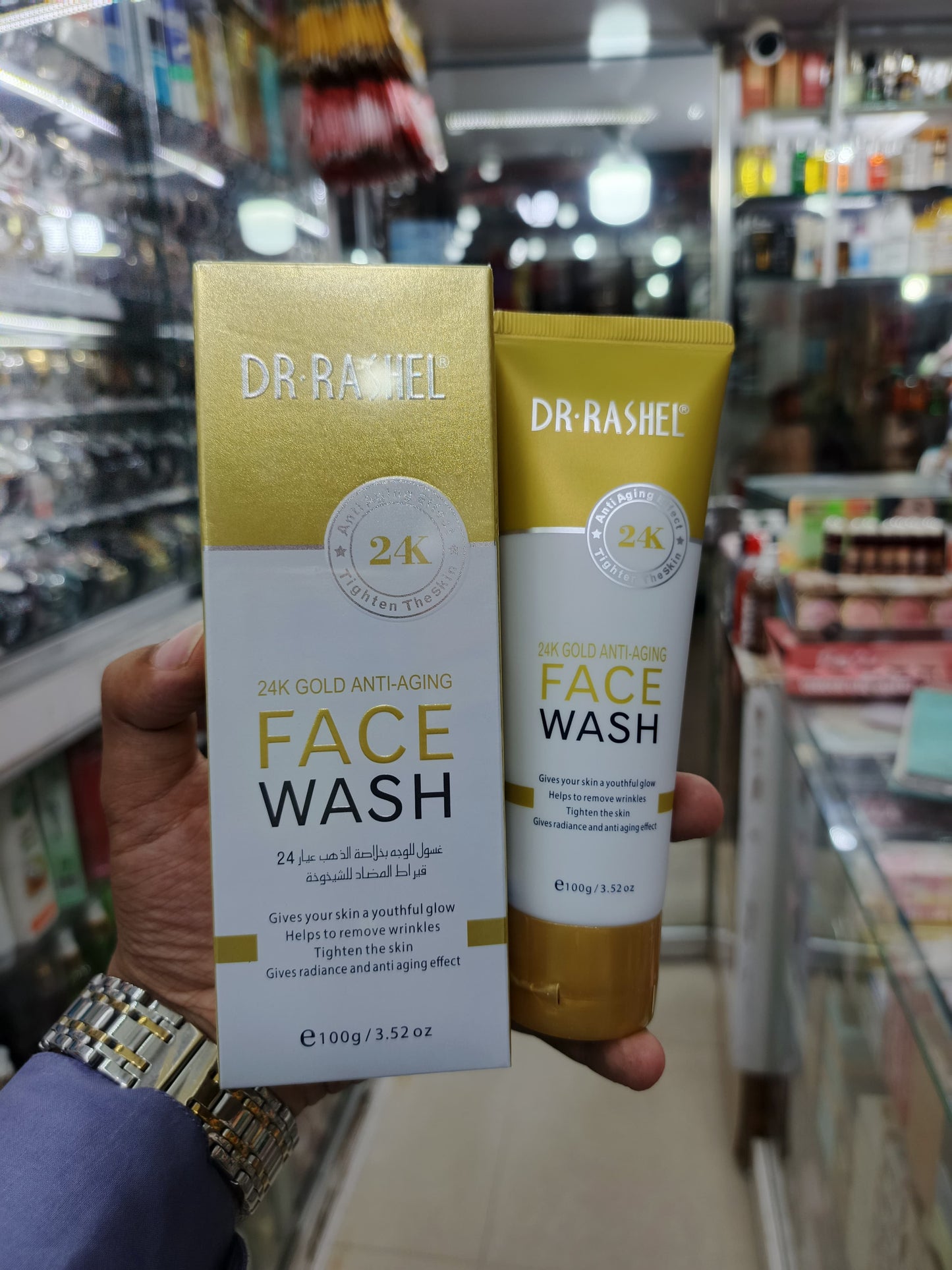 Dr-rashel, 24k gold anti-aging face wash, 100gm