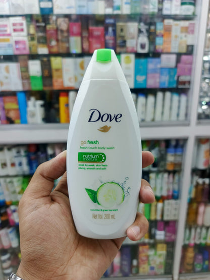 Dove, go fresh, fresh touch, cucumber nutrium moisture body wash, 200ml