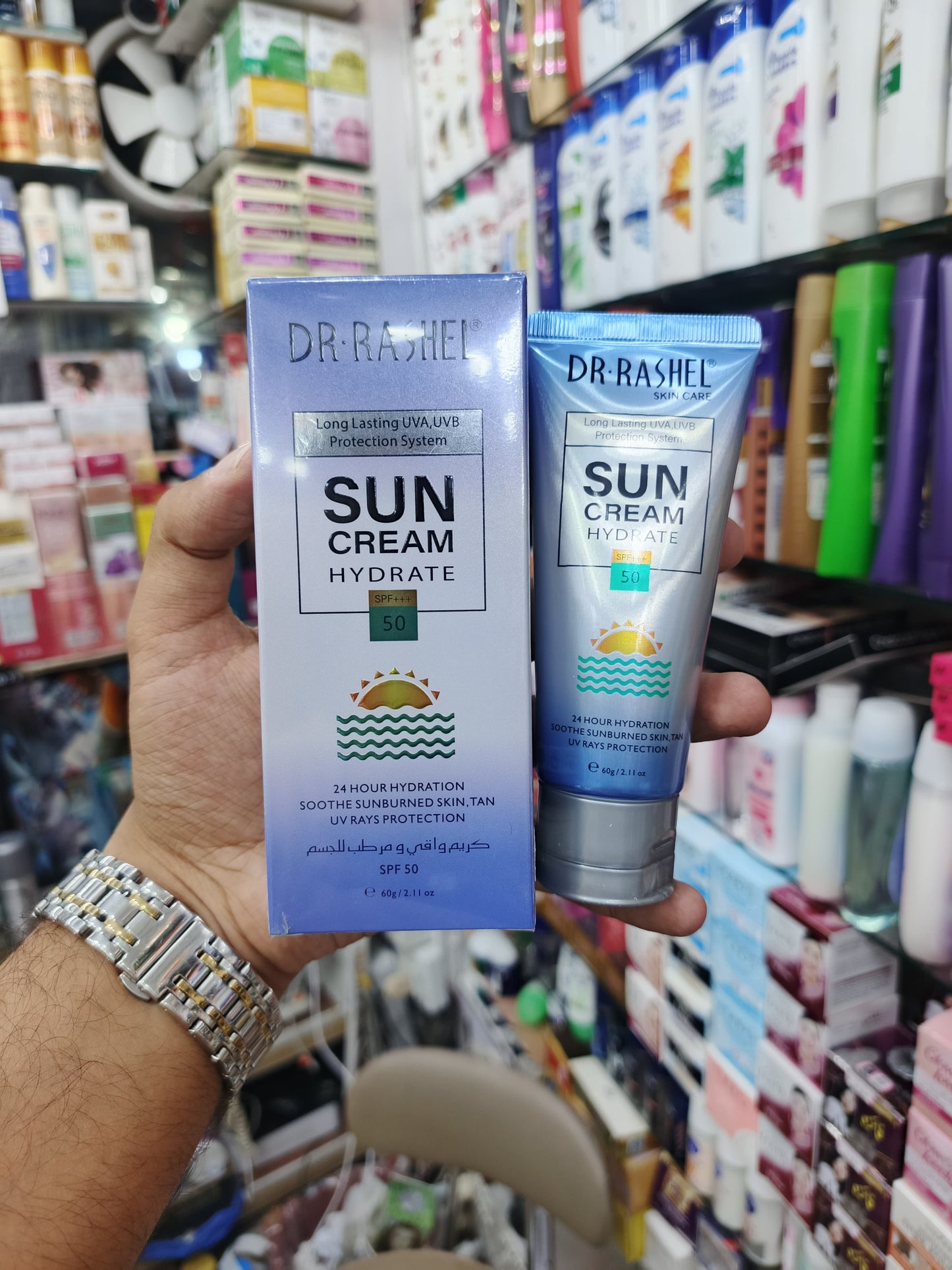 Dr-rashel, Hydrate sun cream, sun block, sun screen, SPF-50, 60gm