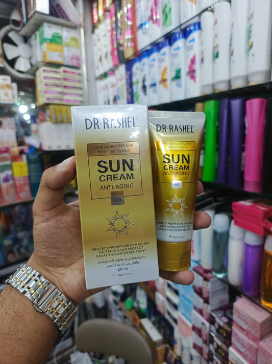 Dr-rashel, Anti-aging sun cream, sun block, sun screen, SPF-90, 60gm