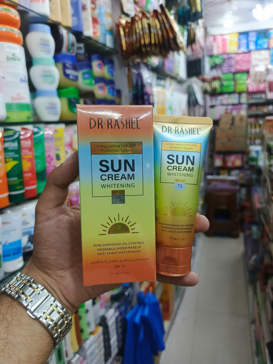 Dr-rashel, Whitening sun cream, sun block, sun screen, SPF-75, 60gm