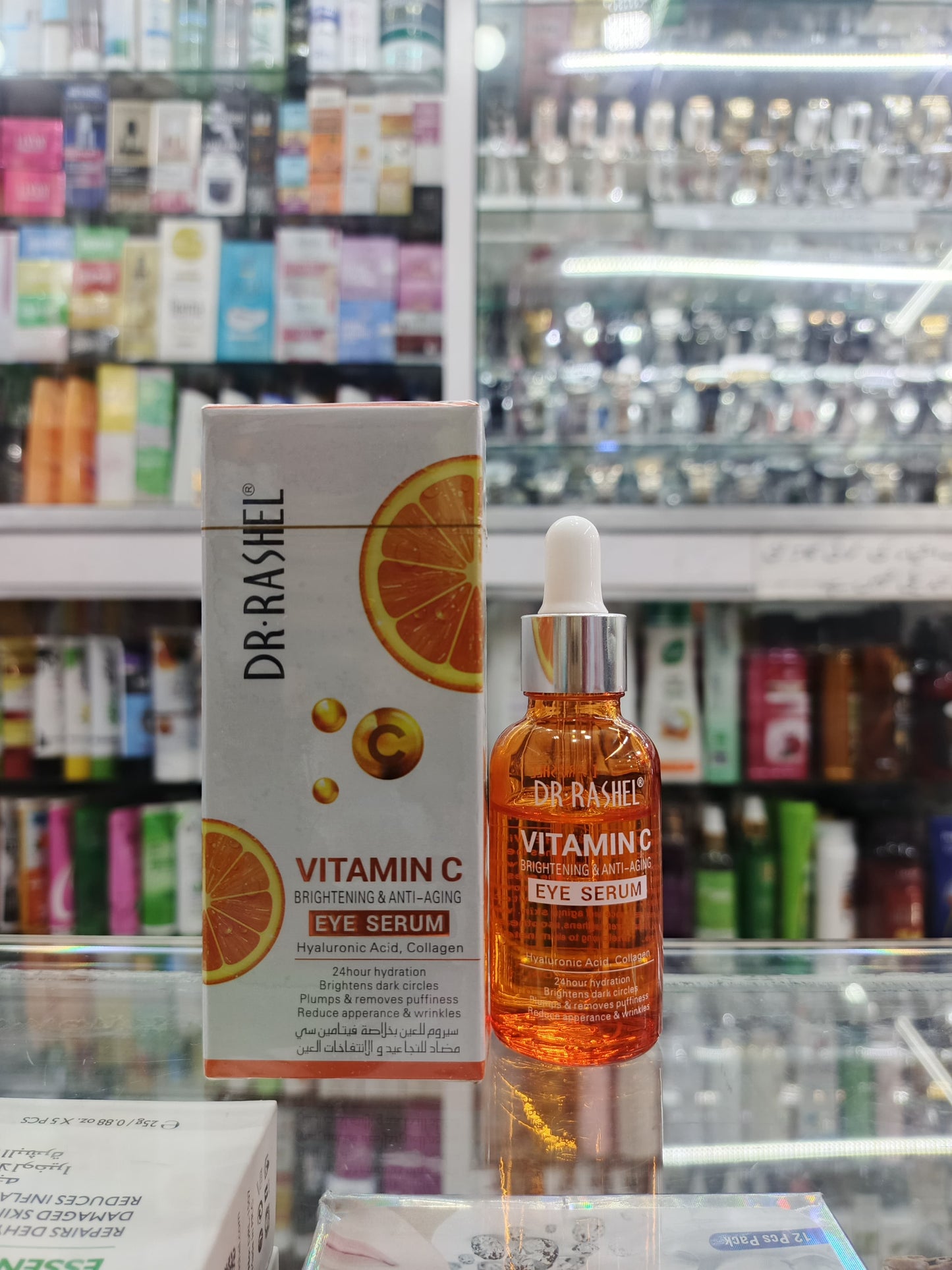 Dr-rashel, Vitamin C, brightening & anti-aging, Eye serum with hyaluronic acid & collagen, 30ml