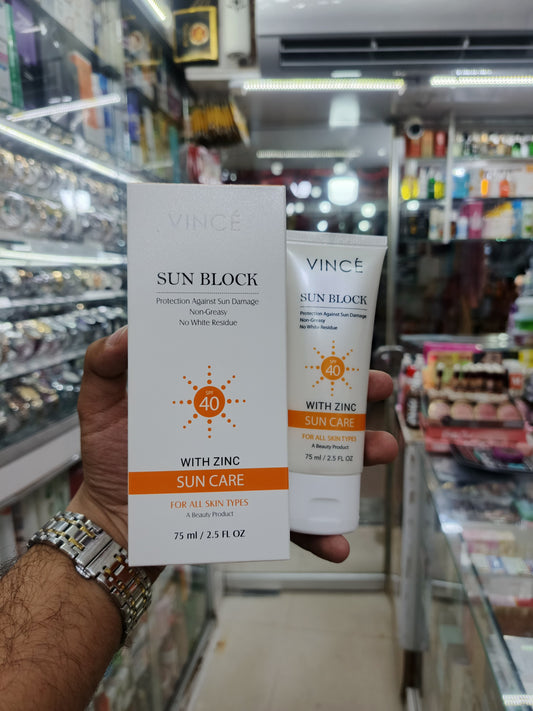 Vince, sunblock with zinc, SPF-40, 75ml
