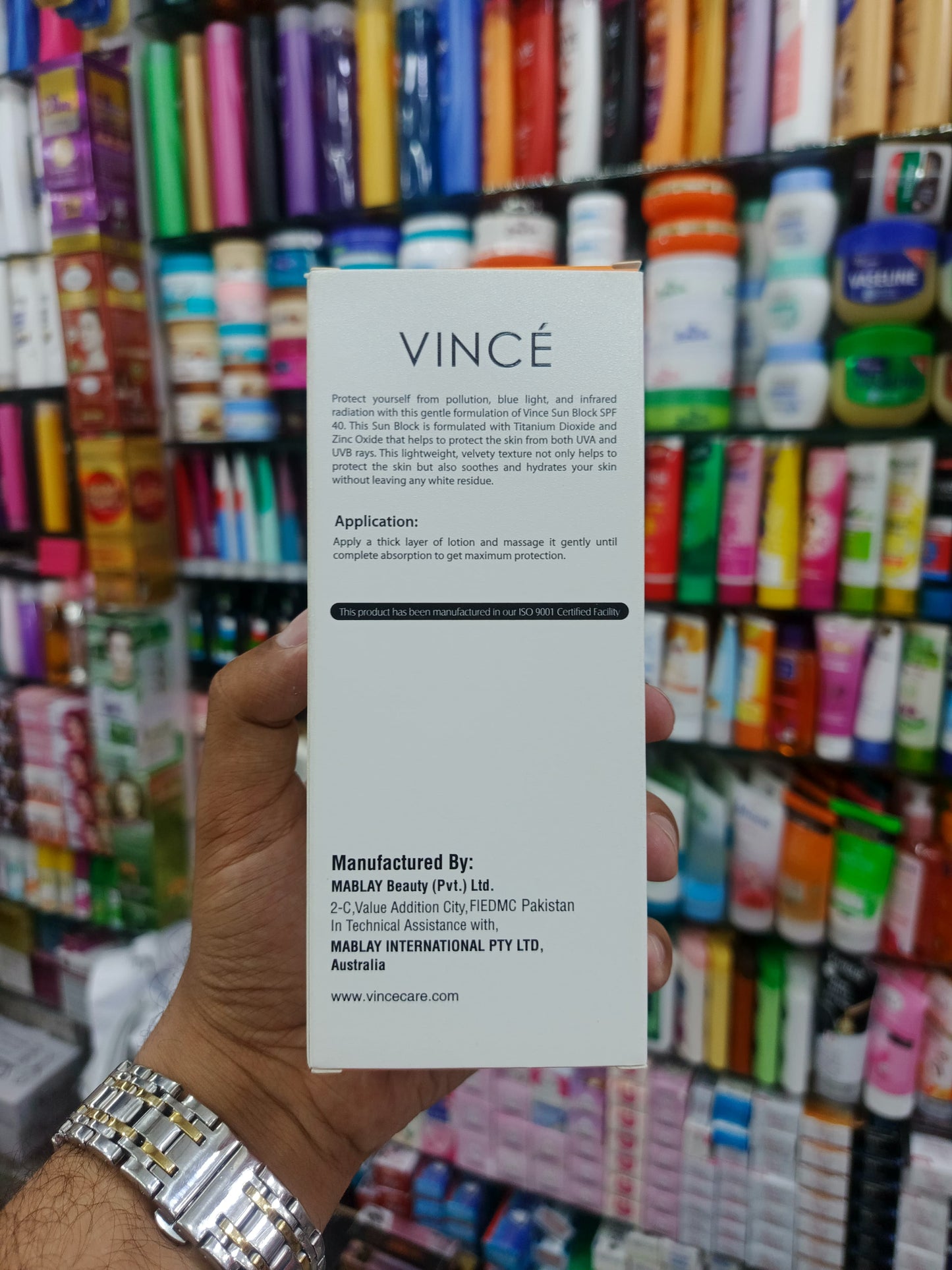 Vince, sunblock with zinc, SPF-40, 75ml