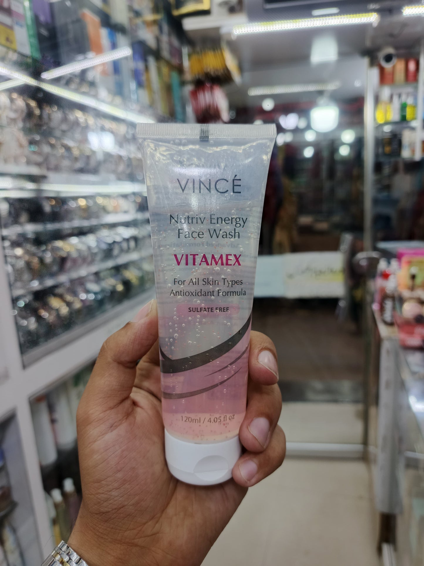 Vince, Nutriv energy facewash, Vitamex, for all skin types, 120ml