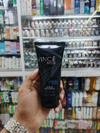 Vince, Lightnix active MEN scrub face wash, 120ml