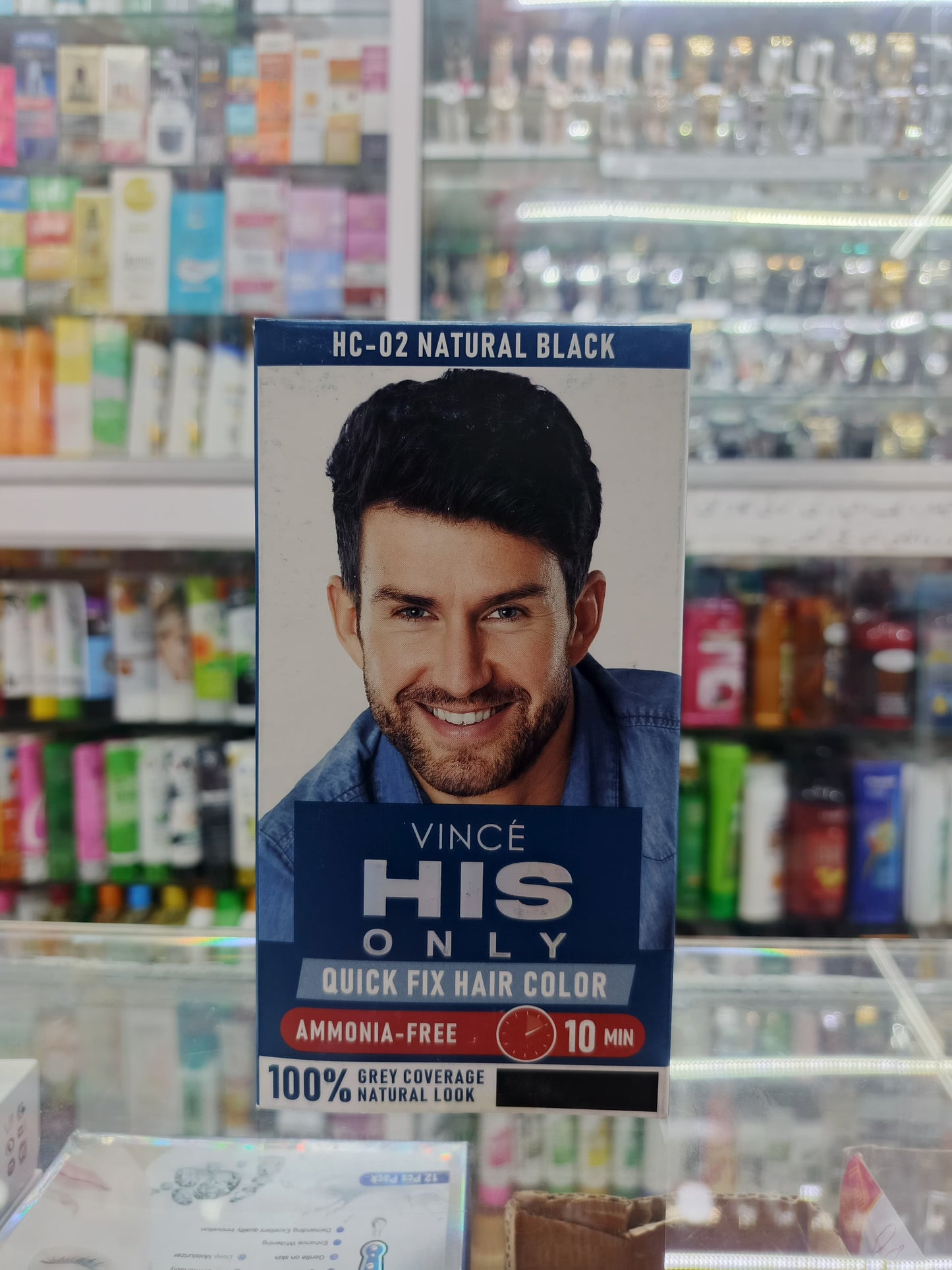 Vince, His only quick fix hair color, HC-02, NATURAL BLACK