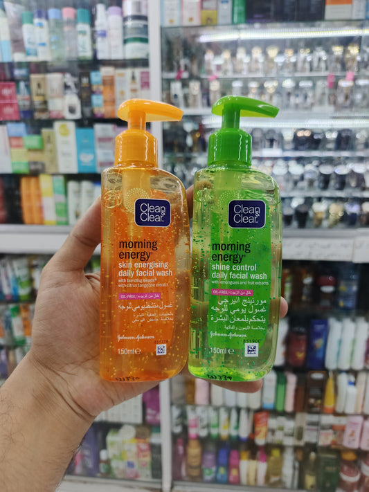 Clean & clear, morning energy,  facial wash 150ml with PUMP