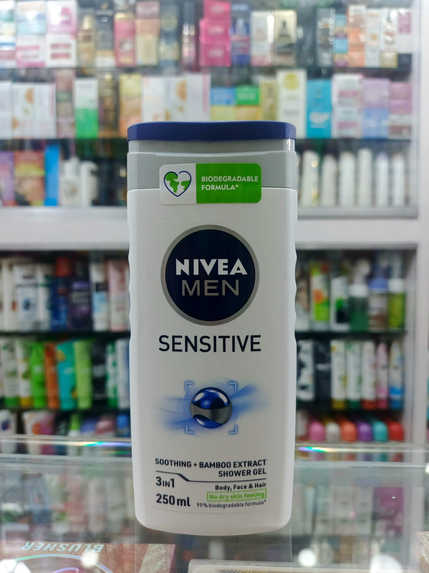 Nivea MEN, Sensitive, 3in1, shower gel, body wash, 250ml