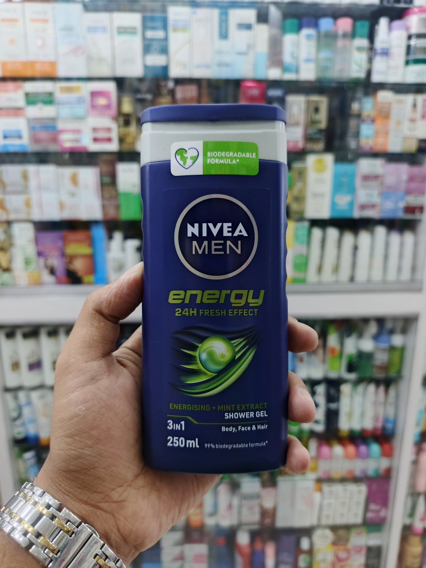 Nivea MEN, Energy fresh effect, Shower gel, Body wash, 3in1, 250ml