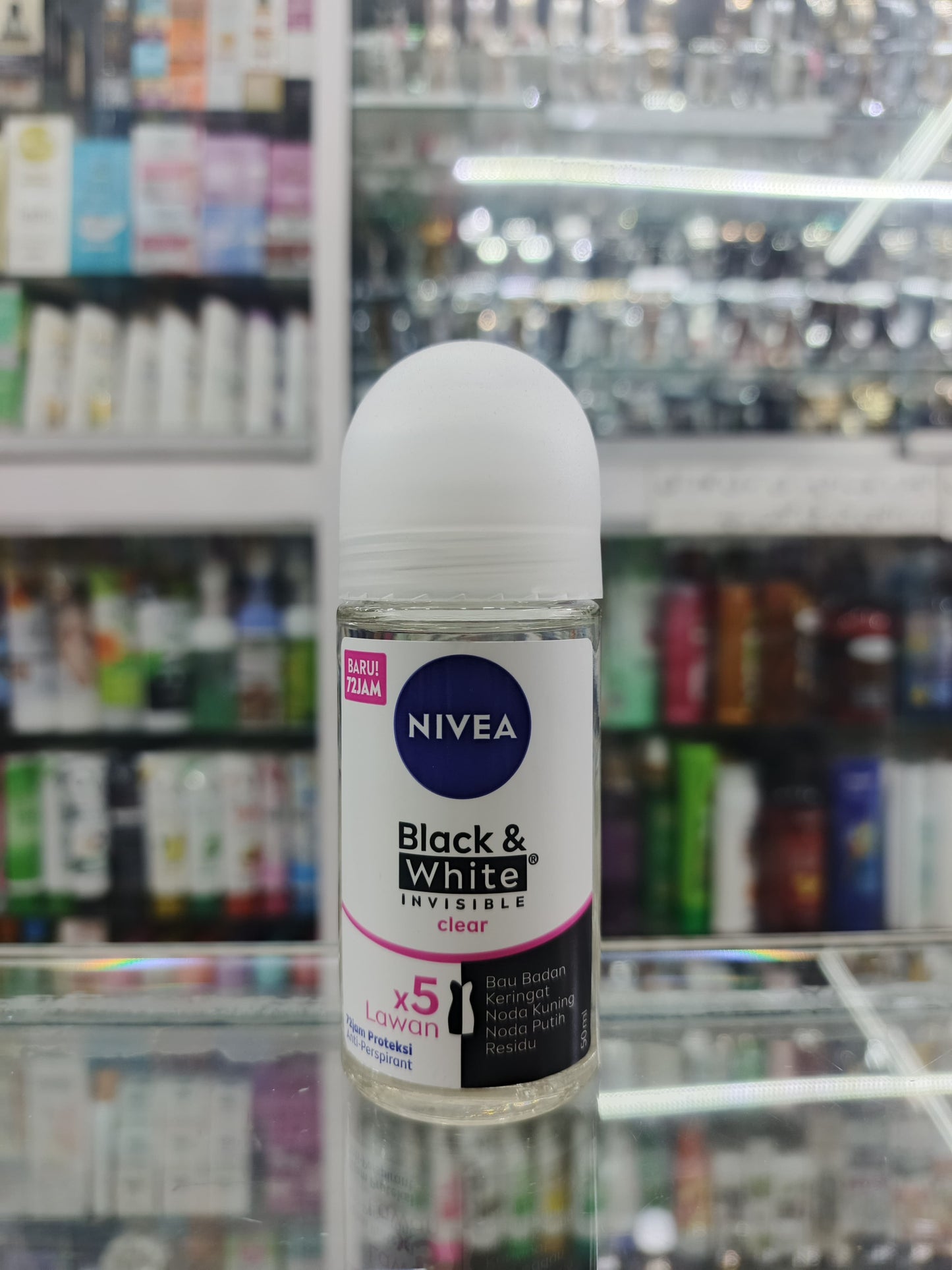 Nivea, Black & white , Invisible clear deodrant, rollon, 50ml