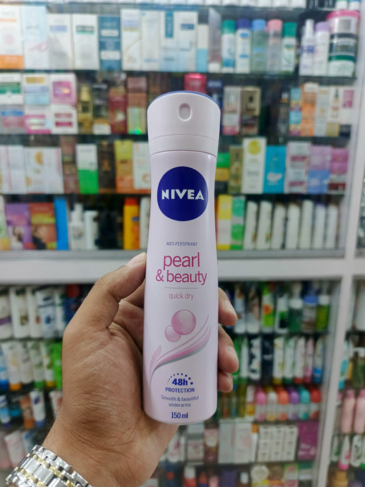 Nivea, Pearl & beauty quick dry, deodrant, body spray, 150ml