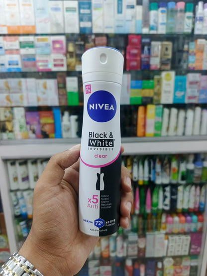 Nivea, Black & white invisible clear, deodrant, body spray, 150ml