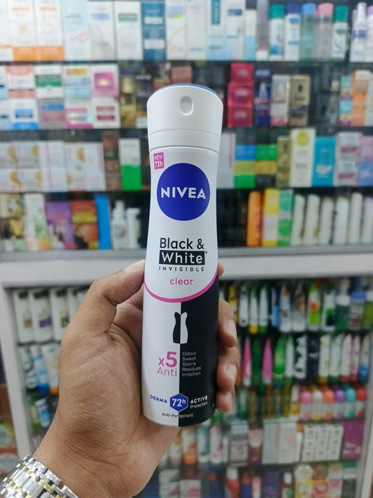 Nivea, Black & white invisible clear, deodrant, body spray, 150ml