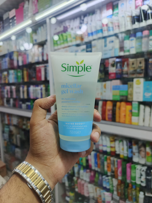 Simple, Micellar Gel wash,9% hydration powered micelles, 150ml