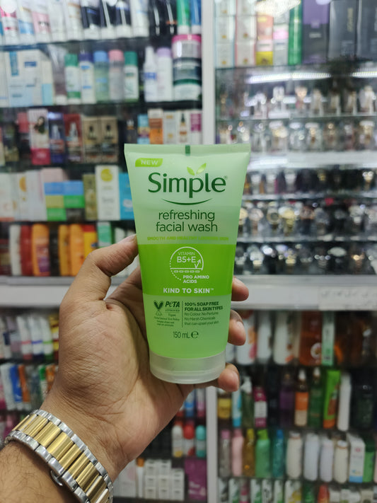 Simple, Refreshing facial wash, vitamin B5+E, 150ml
