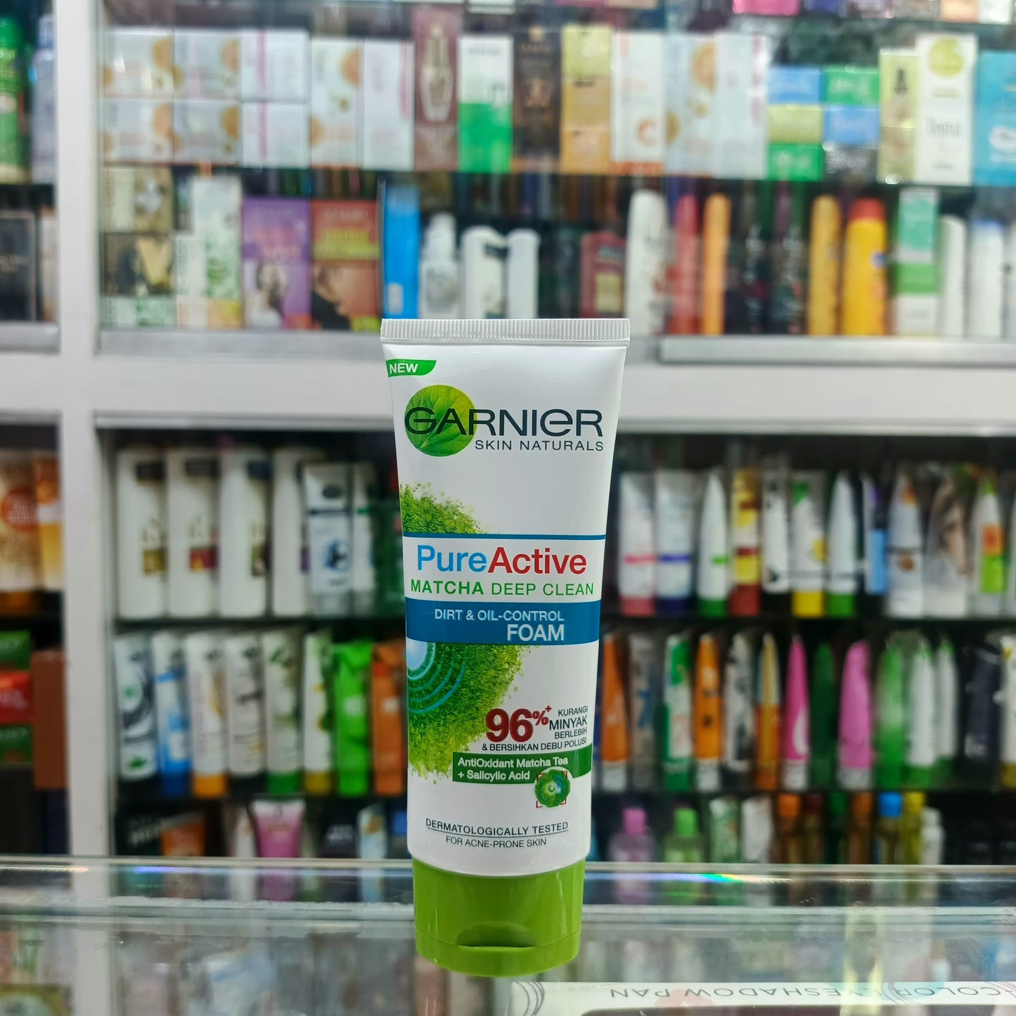 Garnier, Pure active macha deep clean foaming facewash, 100ml