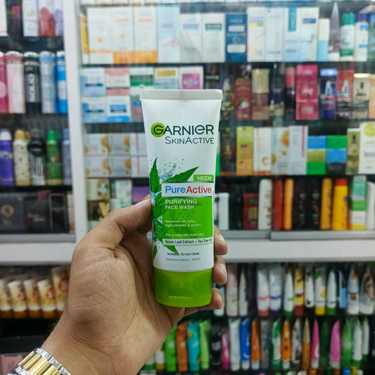 Garnier, Pure active neem + tea tree oil facewash, 100ml