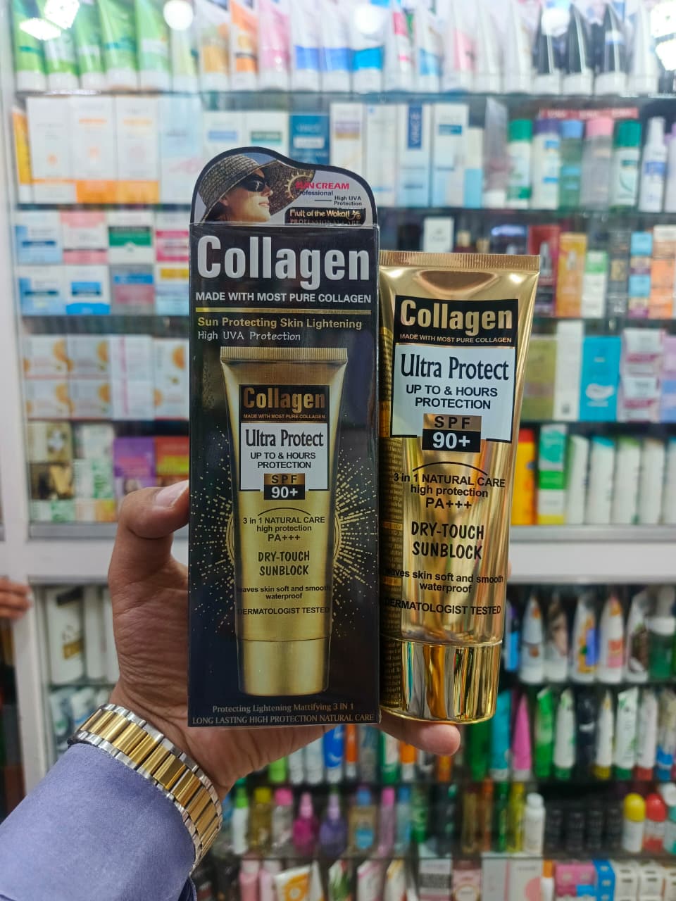 Fruit of wokali, Collagen ultra protect sunblock, SPF-90 , 120ml