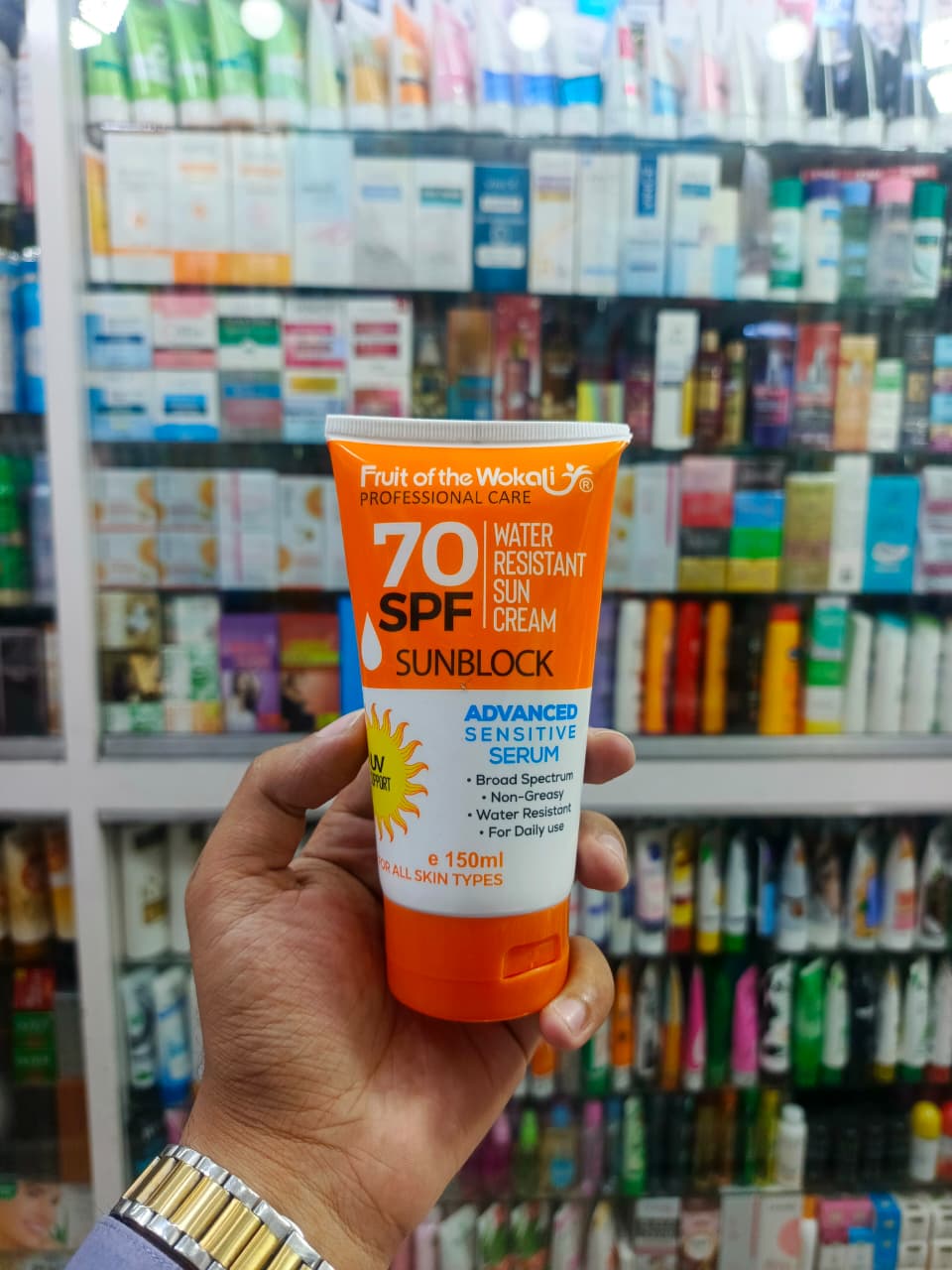 Fruit of wokali, Sunblock with advanced serum, SPF-70, 150ml