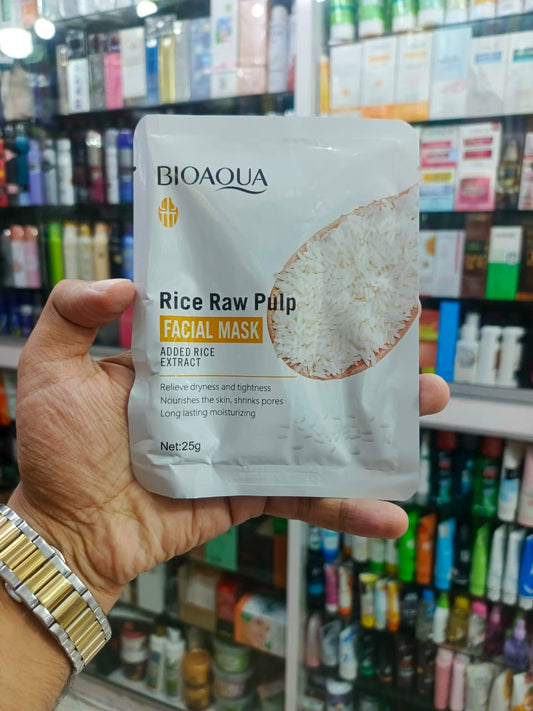 Bioaqua, Rice raw pulp. face sheet mask