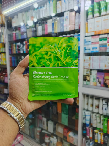BIoaqua, Green tea face sheet mask