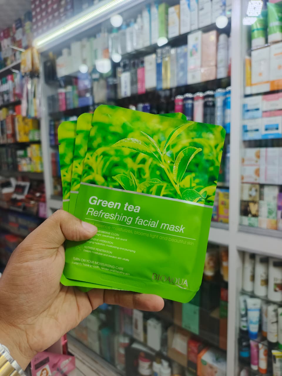 BIoaqua, Green tea face sheet mask
