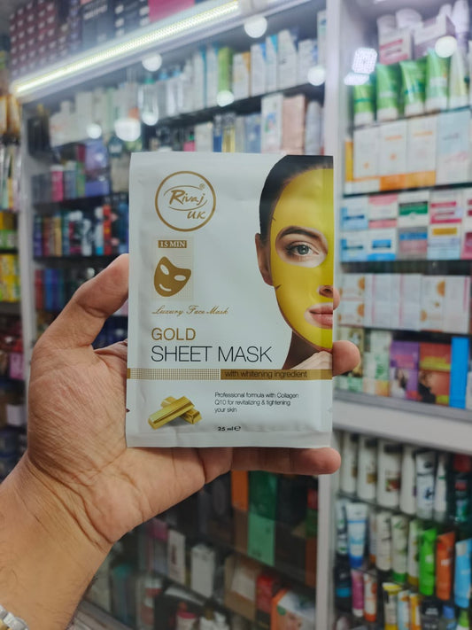 Rivaj, gold face sheet mask