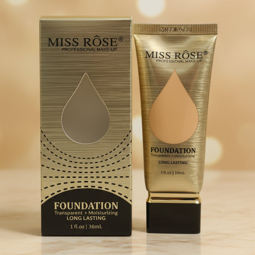 Miss Rose Professional Make-Up Transparent & Moisturizing Long Lasting Foundation