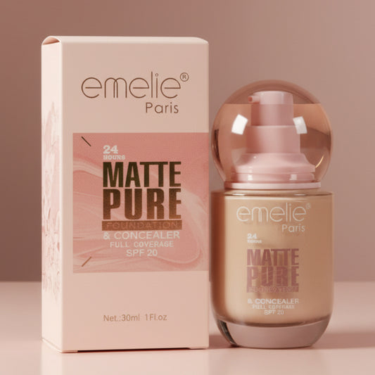 Emelie Paris 24 Hour Matte Pure Foundation & Concealer
