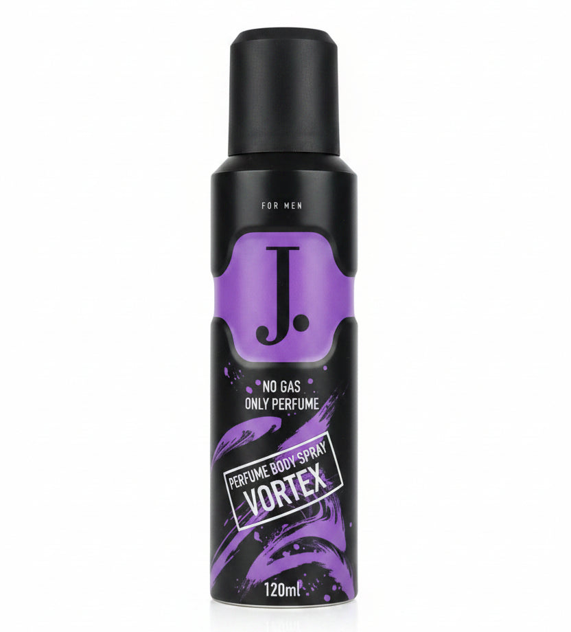 J. No gas body spray, 120ml, VORTEX