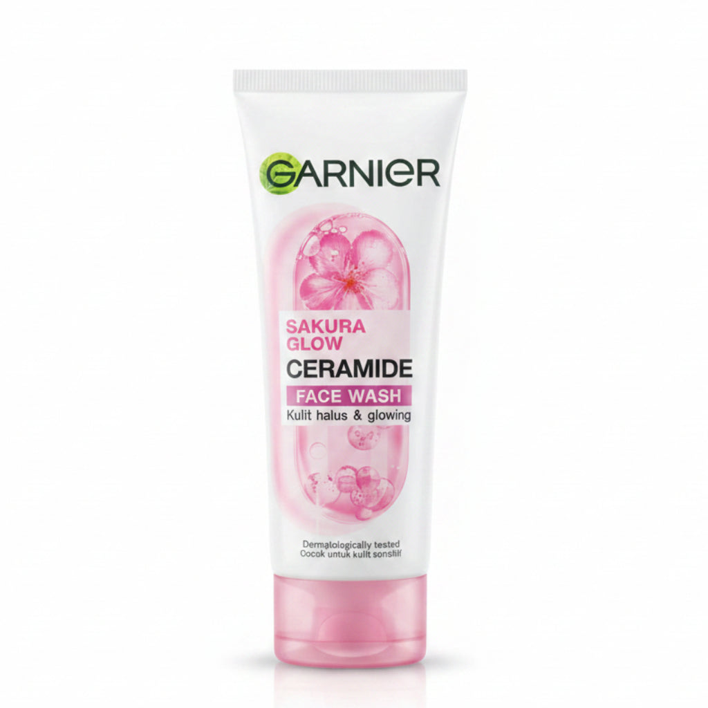 Garnier Sakura Glow Ceramide Face Wash 100ml