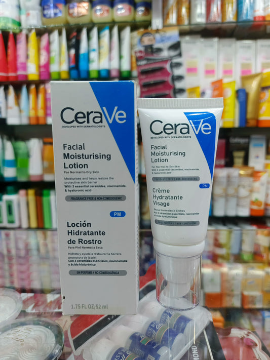 Cerave PM Facial Moisturizing Lotion Night Cream with Hyaluronic Acid and Niacinamide 52 ml