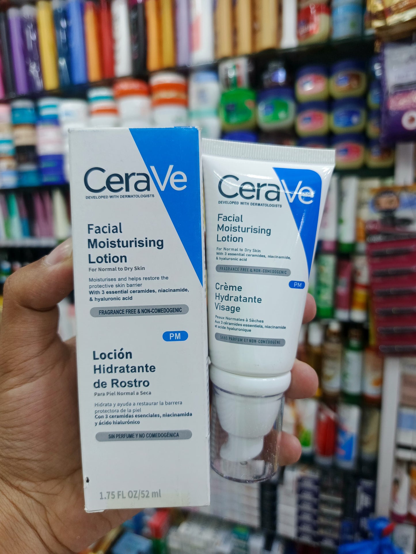Cerave PM Facial Moisturizing Lotion Night Cream with Hyaluronic Acid and Niacinamide 52 ml