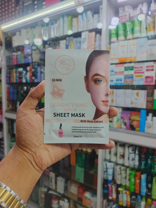 Rivaj, Brightening serum pink face sheet mask