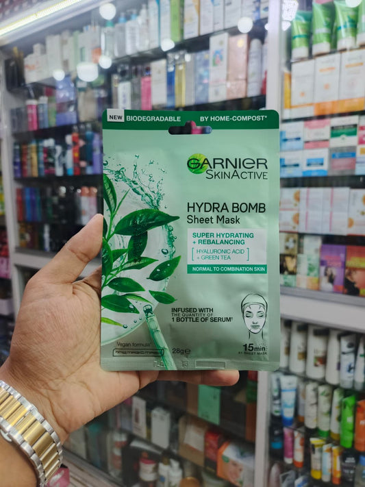 Garnier, Hyra bomb green tea serum sheet mask
