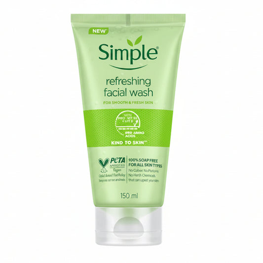 Simple, Refreshing facial wash, vitamin B5+E, 150ml