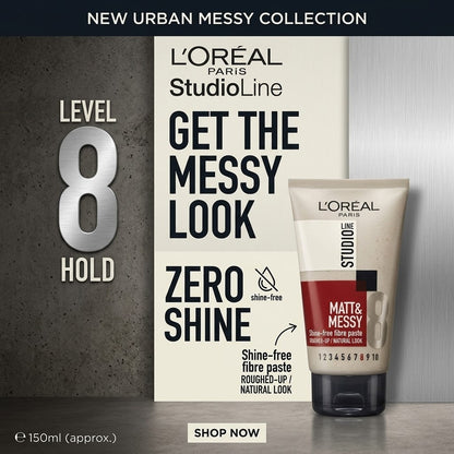 L'Oréal Paris Studio Line Matt & Messy Shine-Free Fibre Paste (150ml)